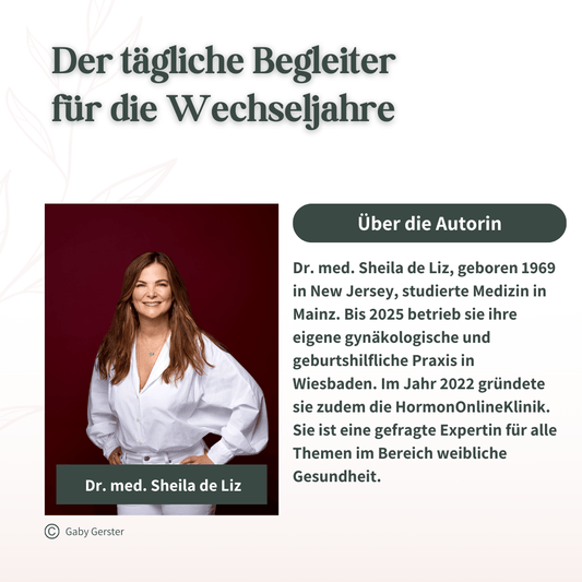 Buch On Fire Mein täglicher Begleiter für die Wechseljahre mit Autorenporträt von Dr. med. Sheila de Liz