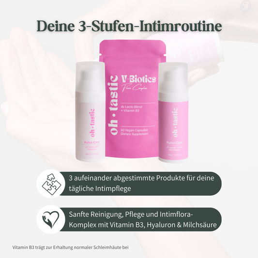 Intim Balance Set – 3-Stufen-Intimroutine mit Reinigung, Pflege und Flora-Komplex mit Vitamin B3