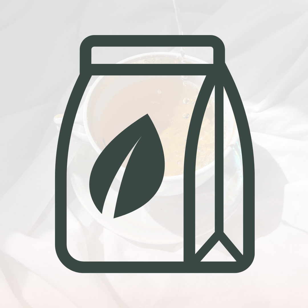 Stilisiertes Icon einer Tee Packung für die Menopause