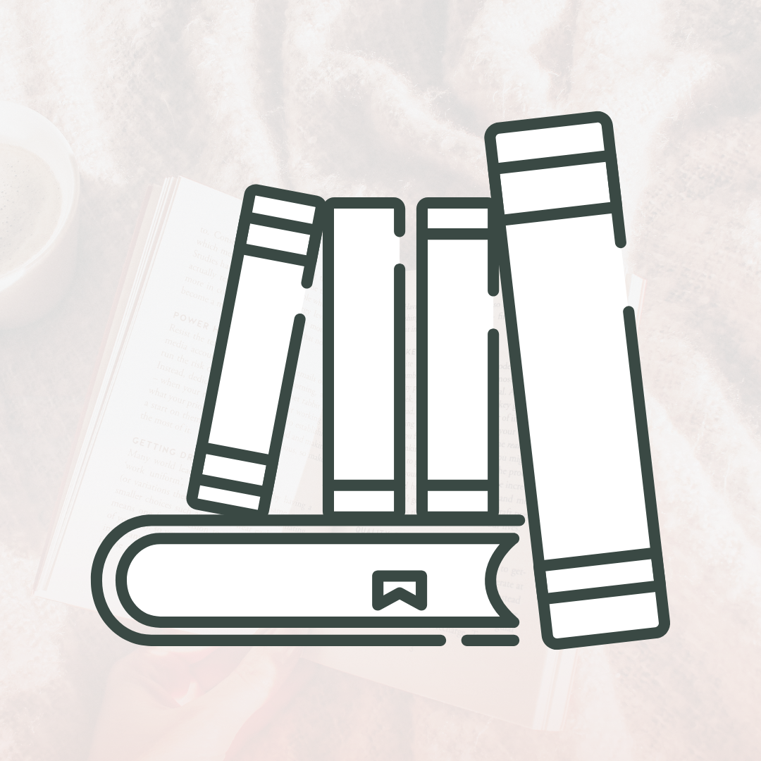 Stilisierte Icons von Büchern für Frauen in den Wechseljahren