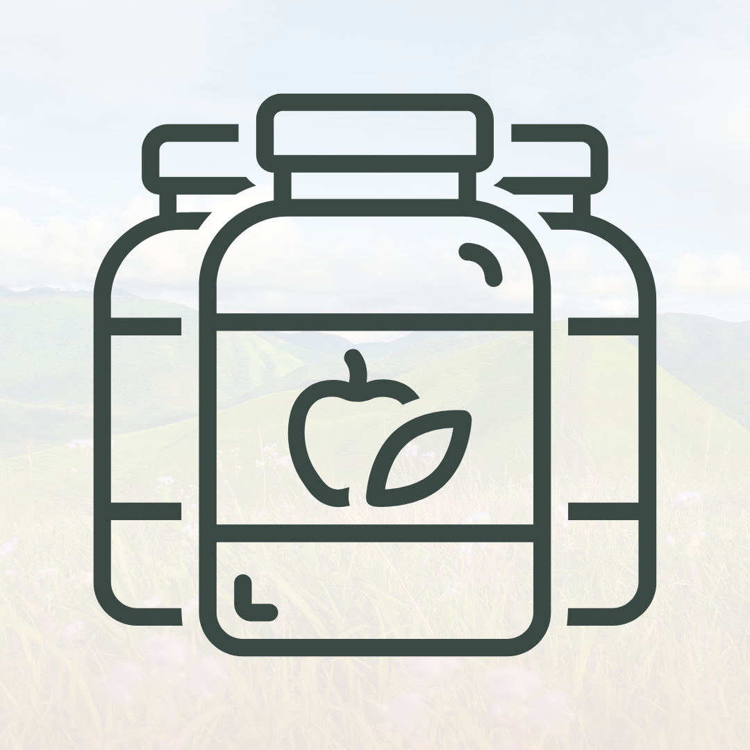 Icons von Nahrungsergänzungsmitteln für die Wechseljahre