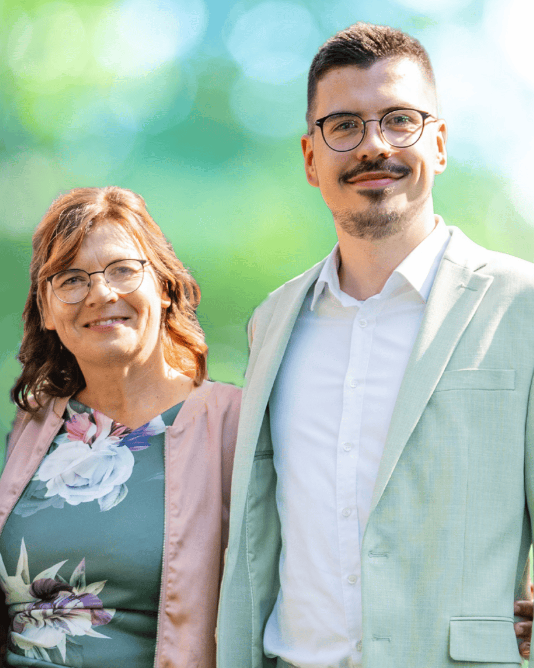 Darstellung der Gründer von Velmena Andrea und Konrad 