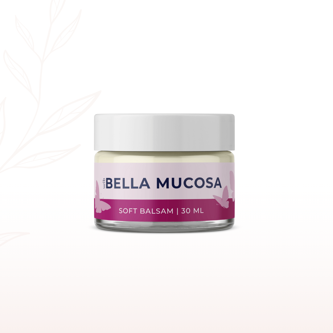 Bella Mucosa Soft Balsam Tiegel (30 ml) für die Pflege der Schleimhäute.