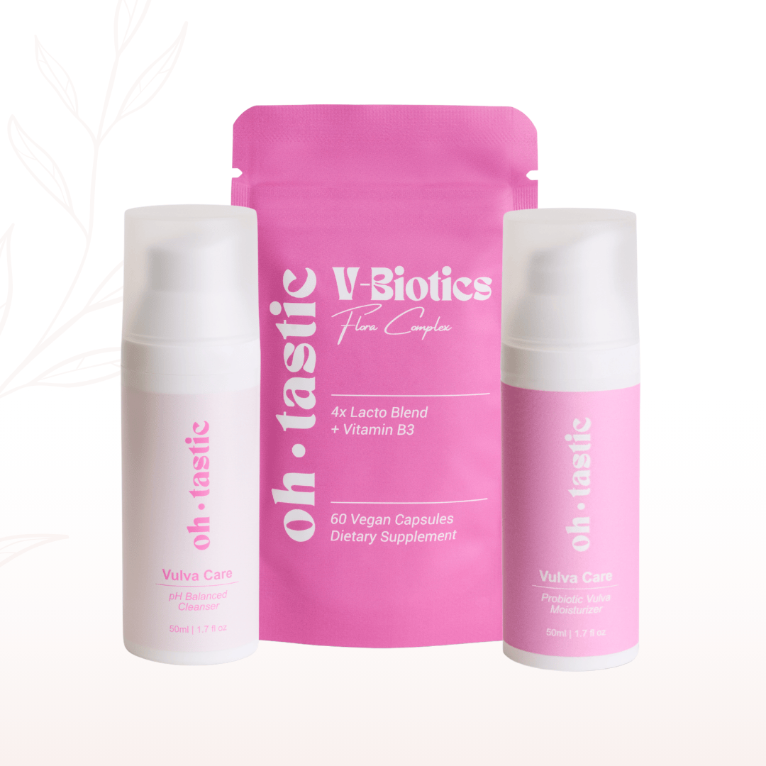 Oh Tastic Intim Balance Set bestehend aus Waschgel, Pflegecreme und Intimflora-Komplex mit Vitamin B3