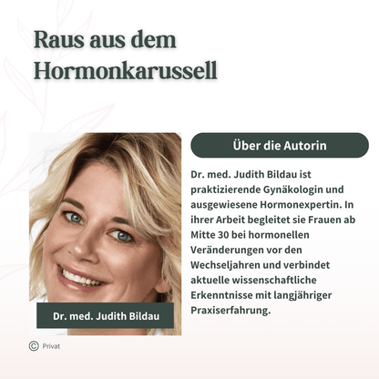 Porträt von Dr. med. Judith Bildau, Gynäkologin und Hormonspezialistin mit Fokus auf Wechseljahre
