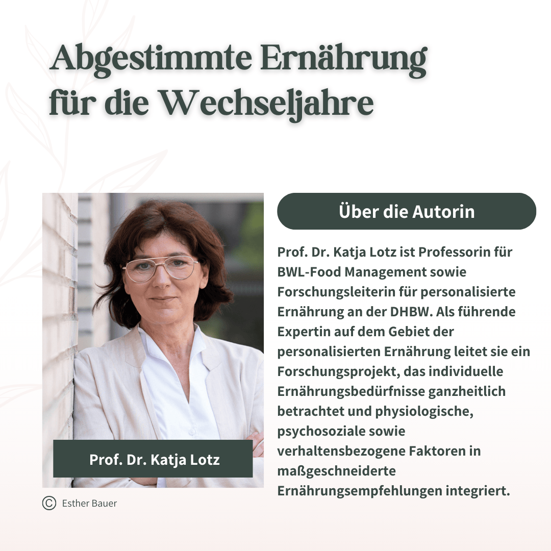 Porträt von Prof. Dr. Katja Lotz, Expertin für personalisierte Ernährung und Autorin im Bereich Ernährung in den Wechseljahren