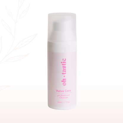 Oh Tastic Vulva Care pH Balanced Cleanser – 50ml Spender für die sanfte Reinigung des Intimbereichs.