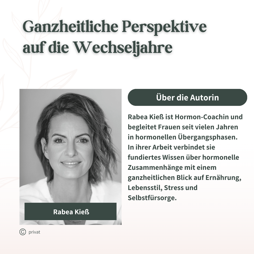 Porträt von Rabea Kieß, Hormon-Coach und Autorin des Buches „Hormon Balance ab 40“