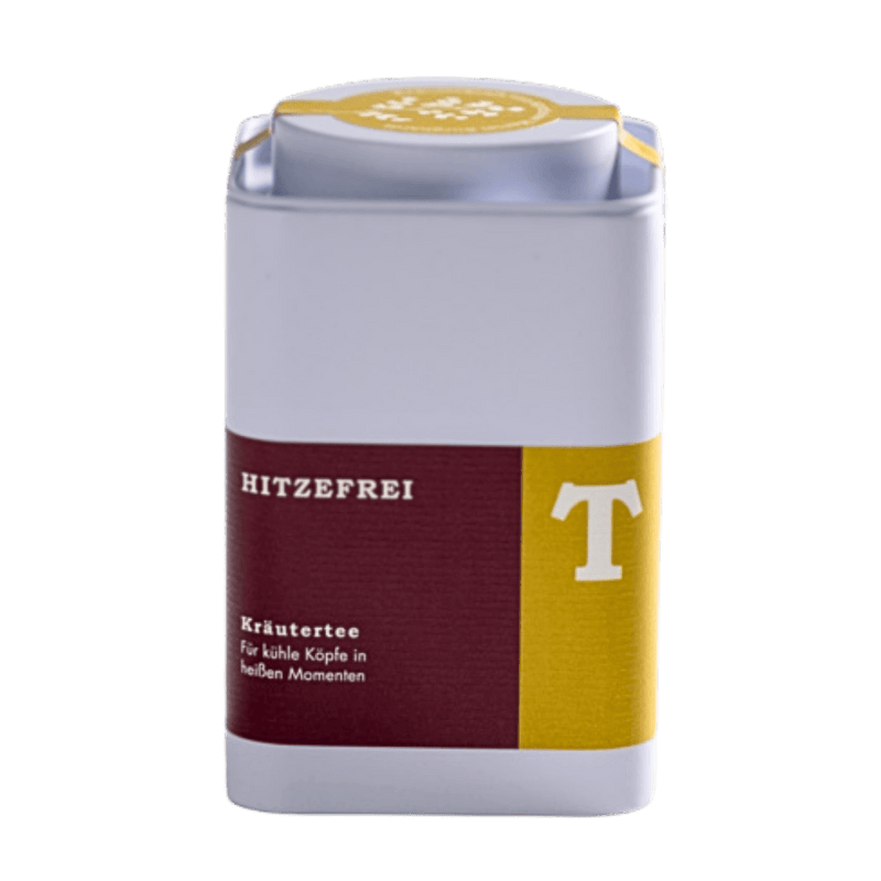 Teekammer Hitzefrei Kräutertee in Metalldose, Kräutertee für heiße Momente, handgemischt in Deutschland