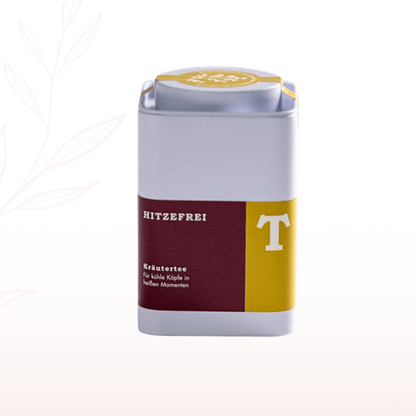 Teekammer Hitzefrei Kräutertee in Metallbox für kleine Auszeiten im Alltag