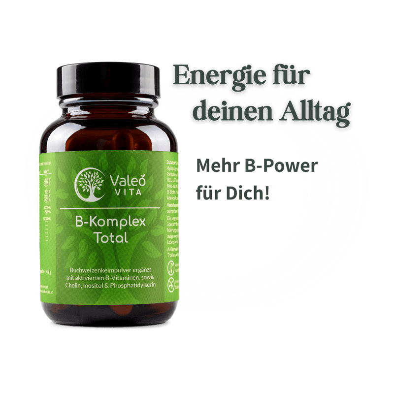 Valeo Vita B-Komplex Total – Vitamin-B-Komplex zur Unterstützung des Energiestoffwechsels im Alltag