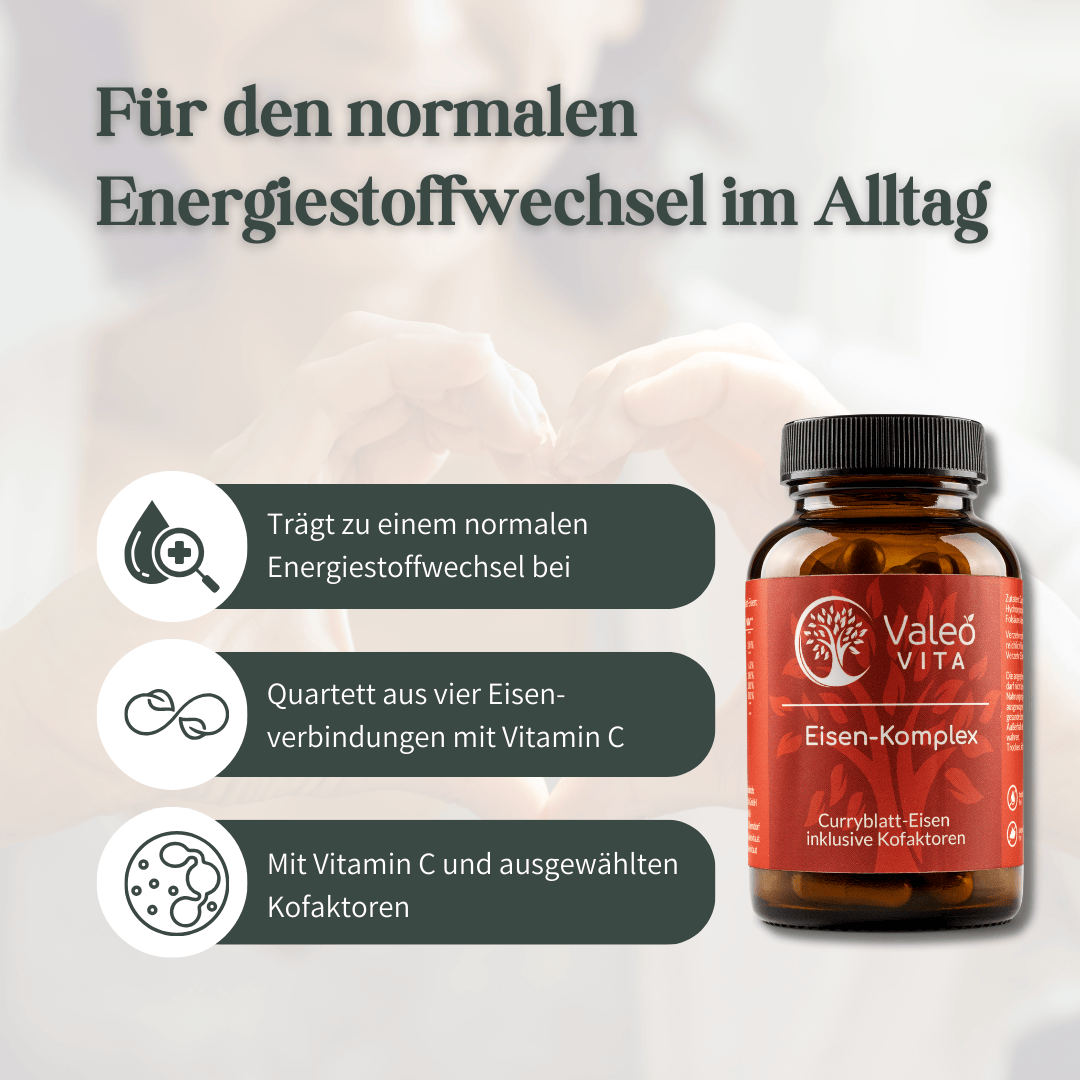 Grafik mit Vorteilen des Valeo Vita Eisen Komplex