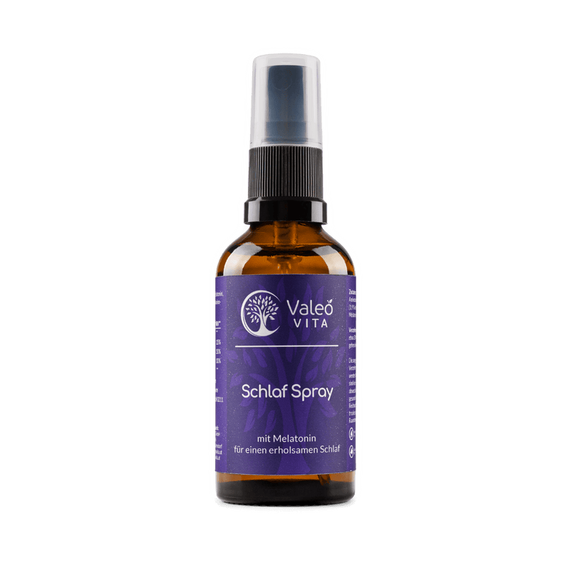 Valeo Vita Schlafspray mit Melatonin in brauner Glasflasche, Nahrungsergänzungsmittel für die abendliche Routine