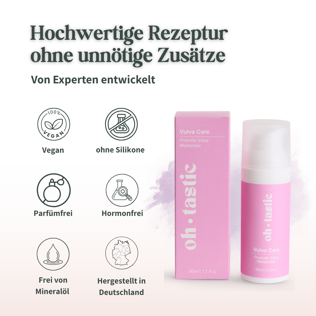 Hochwertige Rezeptur: Oh Tastic ist vegan, frei von Silikonen, Mineralölen und Hormonen.