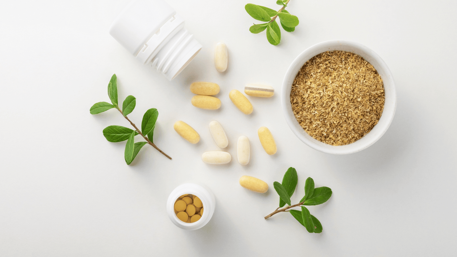 Vitamine und Nahrungsergänzungsmittel mit pflanzlichen Zutaten